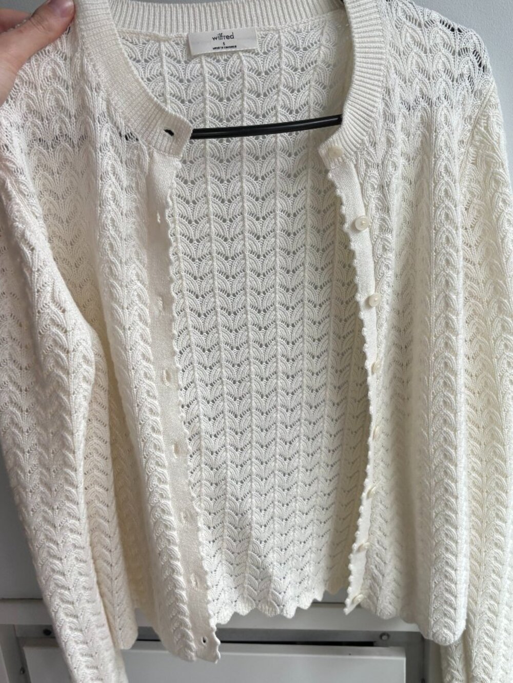 Aritzia Cotton Charm™ Prelusion Cardigan in Light Birch